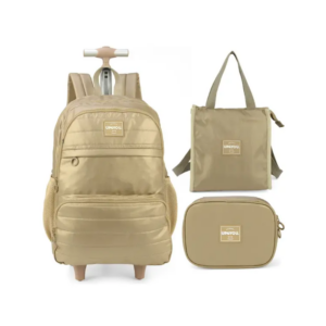 Kit Mochila de Rodinhas, Lancheira e Estojo - Up4you